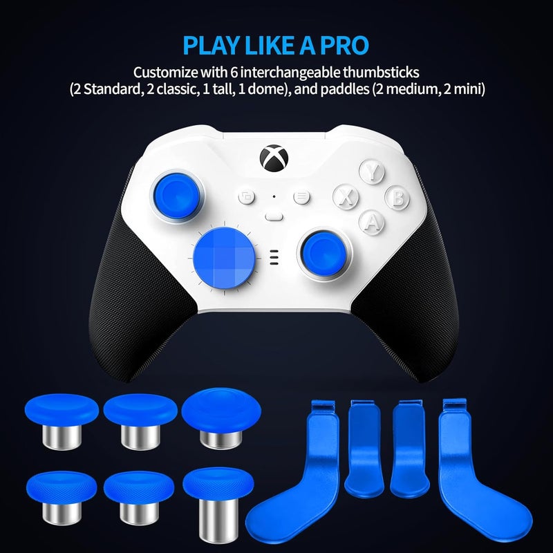 KOOWOD Accessories for Xbox Elite Controller Series 2-13 in 1 Replacement Paddles Thumbsticks Joystick Analog Sticks Parts Repair Kit Component Set with 2 D-Pads, 1 Tool - Image 3